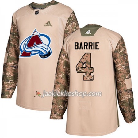 Miehille NHL Colorado Avalanche Pelipaita Tyson Barrie 4 Adidas 2017-2018 Camo Veterans Day Practice Authentic